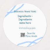 Étiquettes Nom d'ingrédient ajouter nom d'entreprise site Web (Design 1)