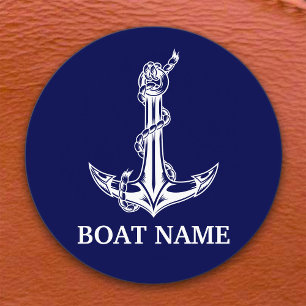 Étiquettes Nom du bateau de la corde d'Ancre nautique vintage