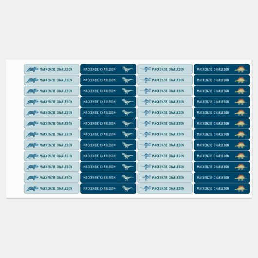 Étiquettes Nom du dinosaure (Feuille)