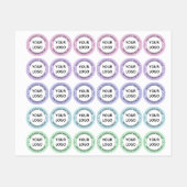 Étiquettes Nom du logo de votre entreprise Site Web Timer les (Feuille)