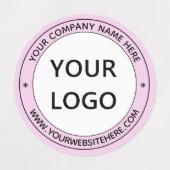Étiquettes Nom du logo de votre entreprise Site Web Timer les (Design 1)