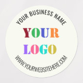 Étiquettes Nom du logo d'entreprise personnalisé Site Web Éti (Design 2)