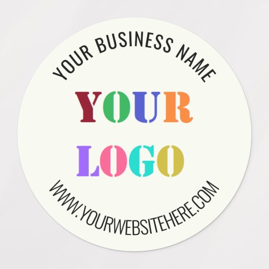 Étiquettes Nom du logo d'entreprise personnalisé Site Web Éti (Design 1)