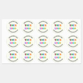 Étiquettes Nom du logo d'entreprise personnalisé Site Web Éti (Feuille)