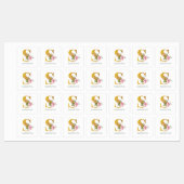 Étiquettes Nom du monogramme Fer de verdure fleurie sur vêtem (Feuille)