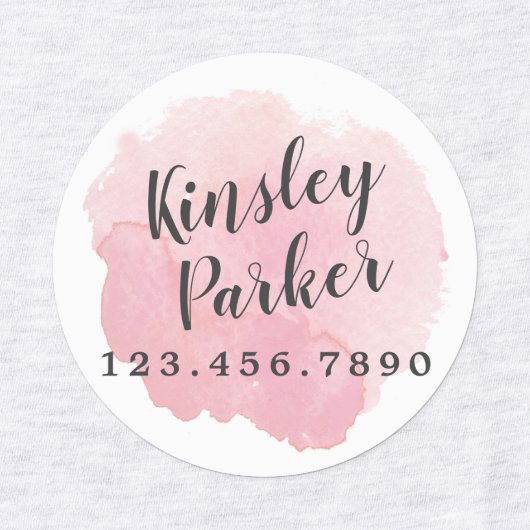 Étiquettes Nom du script d'aquarelle Iron (Design 1)