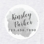 Étiquettes Nom du script d'aquarelle Iron (Design 2)