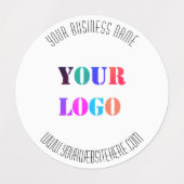 Étiquettes Nom du site Web du logo de l'entreprise personnali (Design 1)