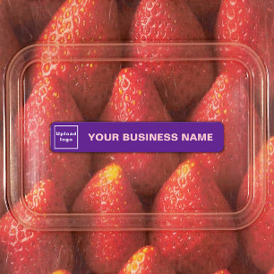Étiquettes Nom et logo de l'entreprise sur petit rectangle vi