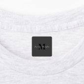 Étiquettes Nom et monogramme | Gris foncé (Apposé)