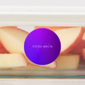 Étiquettes Nom et monogramme modernes de dégradé pourpre (Apposé)