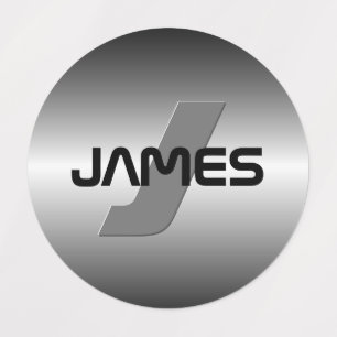 Étiquettes Nom et monogramme personnalisables du cool