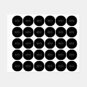 Étiquettes Nom et nom de famille du chevauchement moderne (Feuille)