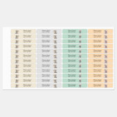 Étiquettes nom et numéro de téléphone personnalisés du chiot  (Feuille)