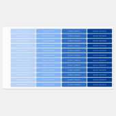 Étiquettes Nom étanche adhésif bleu (Feuille)