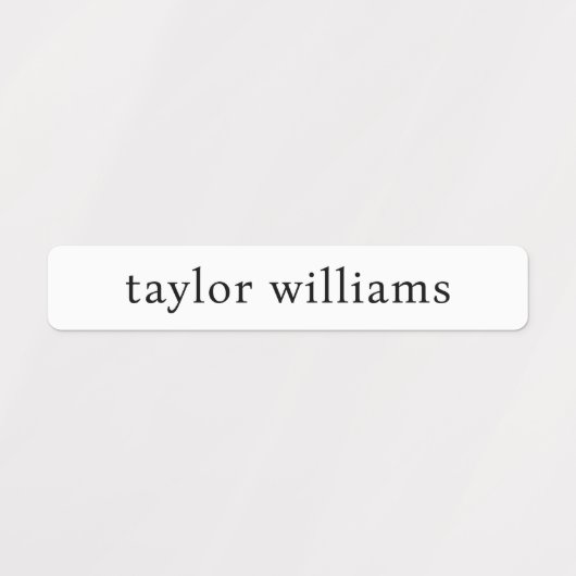 Étiquettes Nom étanche blanc (Design 1)