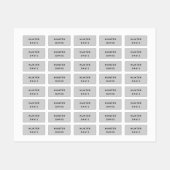 Étiquettes Nom gris (Feuille)