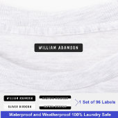 Étiquettes Nom long noir et blanc | Vêtements imperméables