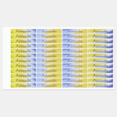 Étiquettes Nom mignon jaune vert pourpre dégradé (Feuille)