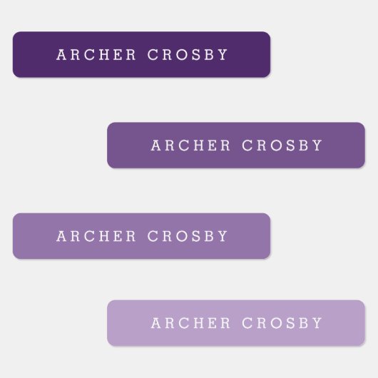 Étiquettes Nom moderne coloré étanche (Groupe)