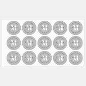 Étiquettes Nom monographique classique/Texte circulaire étanc (Feuille)