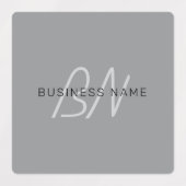 Étiquettes Nom ou salutation modifiable | Gris noir et foncé (Design 1)