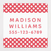 Étiquettes Nom personnalisé moderne Adhésif étanche (Design 1)