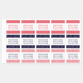 Étiquettes Nom personnalisé moderne Adhésif étanche (Feuille)