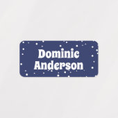 Étiquettes Nom personnalisé | Points colorés Vêtements Étique (Design 1)