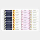 Étiquettes Nom personnel Elegant Floral Enseignant (Feuille)