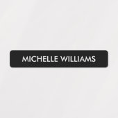 Étiquettes Nom simple des enfants NOIR (Design 1)