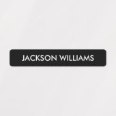 Étiquettes Nom simple des enfants NOIR (Design 2)