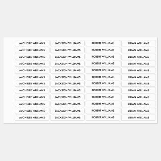 Étiquettes Nom simple des enfants noirs et blancs
