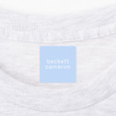 Étiquettes Nom sur le fer bleu sur les vêtements (Apposé)