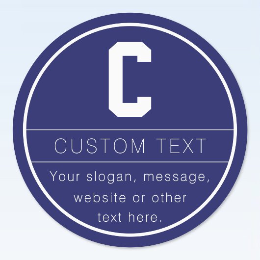 Étiquettes Nom unique et Modèle monographique | Bleu Marine