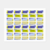 Étiquettes Nom vert pourpre de chaux dégradé (Feuille)