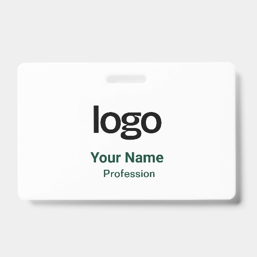 Étiquettes Nominatives Badges Vert Foncé (Avant)