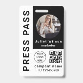 étiquettes nominatives blanches badge d'identifica (Avant)