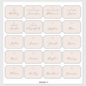 Étiquettes nominatives de mariage minimalistes | S (Feuille)