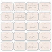 Étiquettes nominatives de mariage minimalistes | S (Devant)