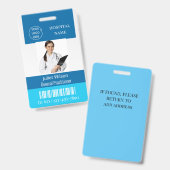 étiquettes nominatives Médecin badges d'identifica (Avant & arrière)