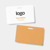 Étiquettes Nominatives Orange Badges (Avant & arrière)