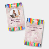 étiquettes nominatives stylos badge du professeur (Avant & arrière)