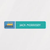 Étiquettes Noms d'enfants de camions mignons couleur (Design 1)