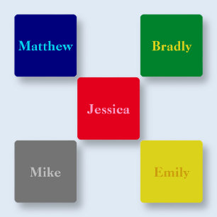 Étiquettes Noms des vêtements à plusieurs couleurs