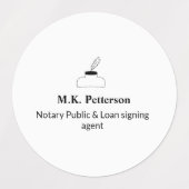 Étiquettes notaire agent signataire de prêt public ajouter le (Design 1)