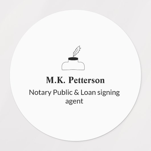 Étiquettes notaire agent signataire de prêt public ajouter le (Design 1)