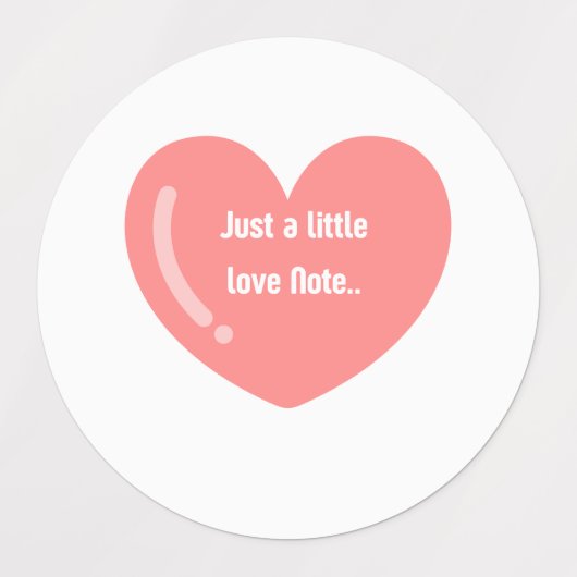 Étiquettes note d'amour (Design 1)