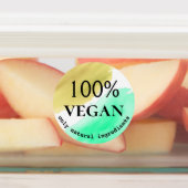 Étiquettes Nourriture d'aquarelle végétale ronde (Apposé)