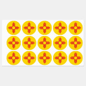 Étiquettes Nouveau-Mexique État Drapeau (Feuille)